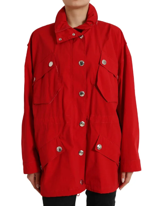 Dolce & Gabbana  Oversized Red Trench Coat