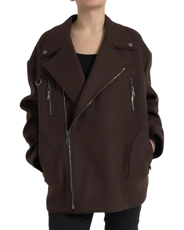 Dolce & Gabbana  Oversized Wool Jacket - Brown