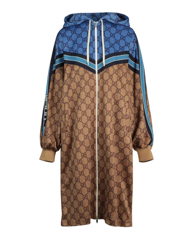 Gucci Womens Oversized Technical Jersey Long Jacket