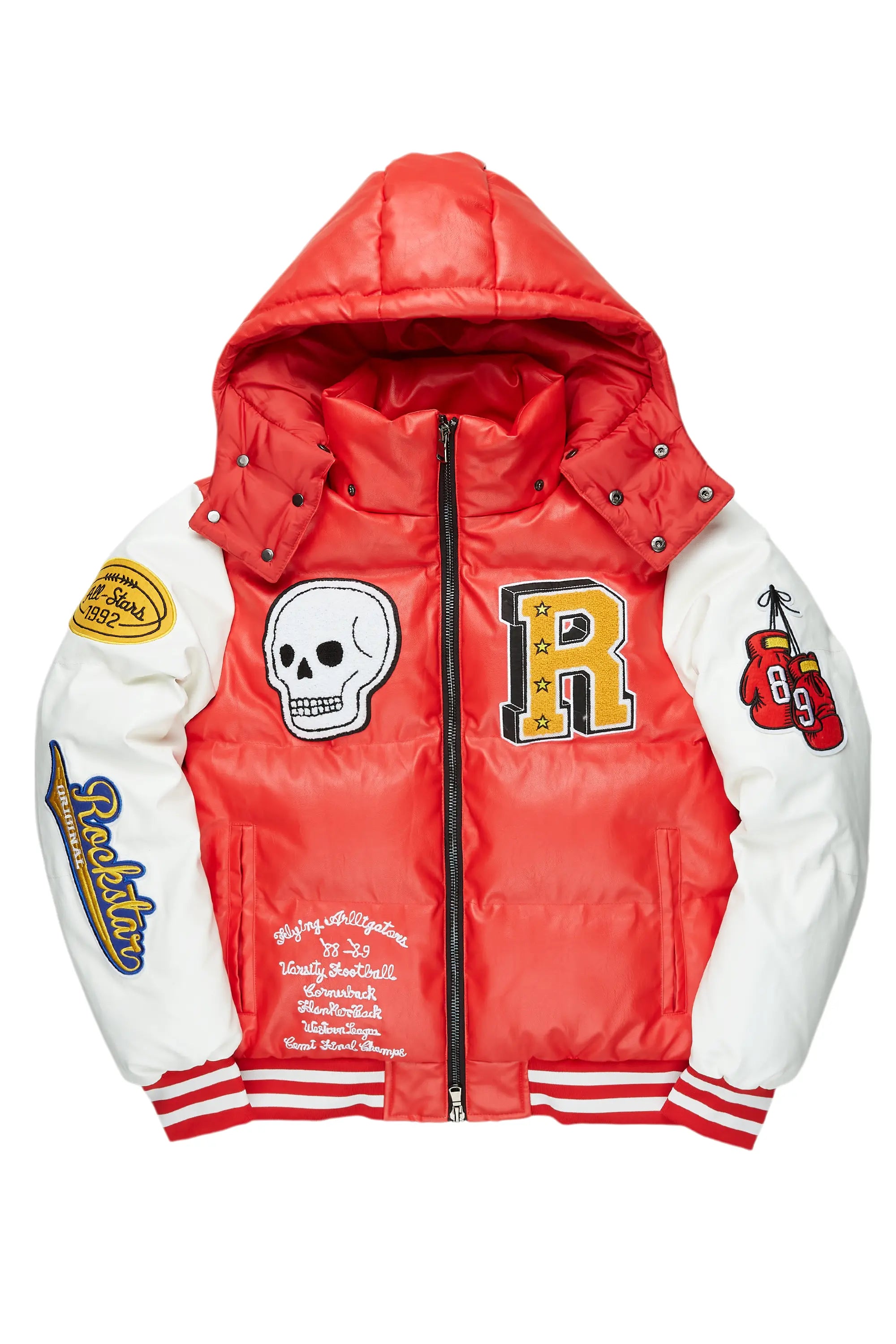 Shaniqua Red Oversized Puffer Jacket