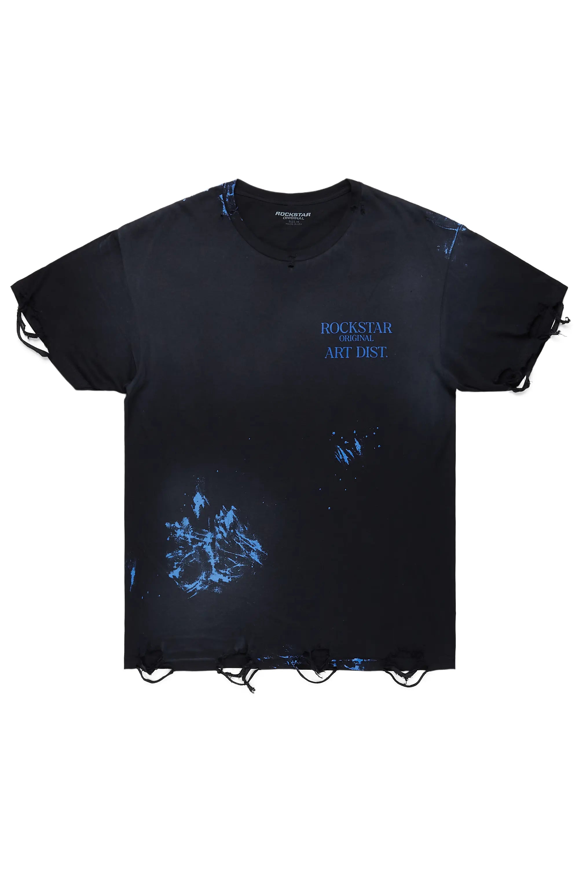 Farrell Black/Blue Graphic Oversized T-Shirt